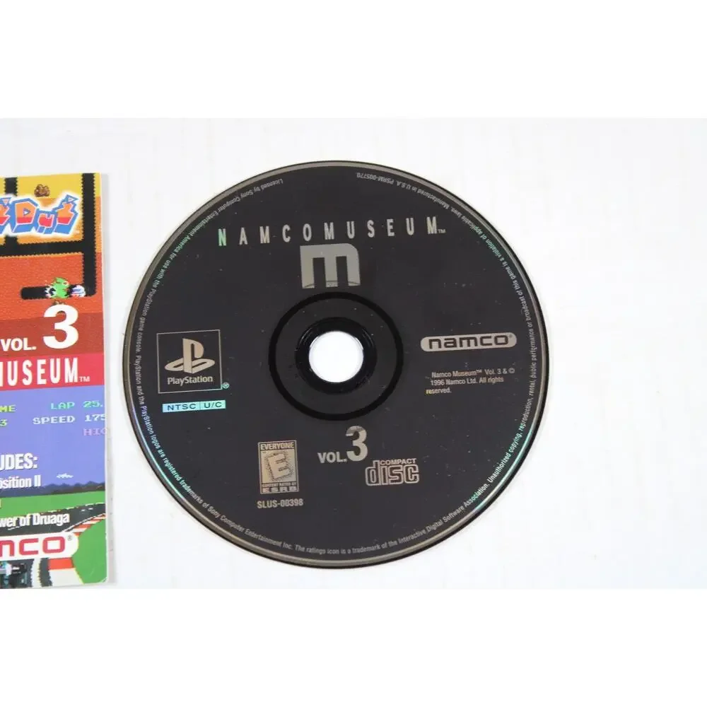 Namco Museum Vol. 3 (Sony PlayStation 1, 1996, PS1) Game Disk + Manual Only
